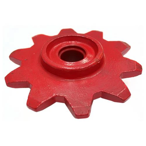 Rød spraymaling tandhjul